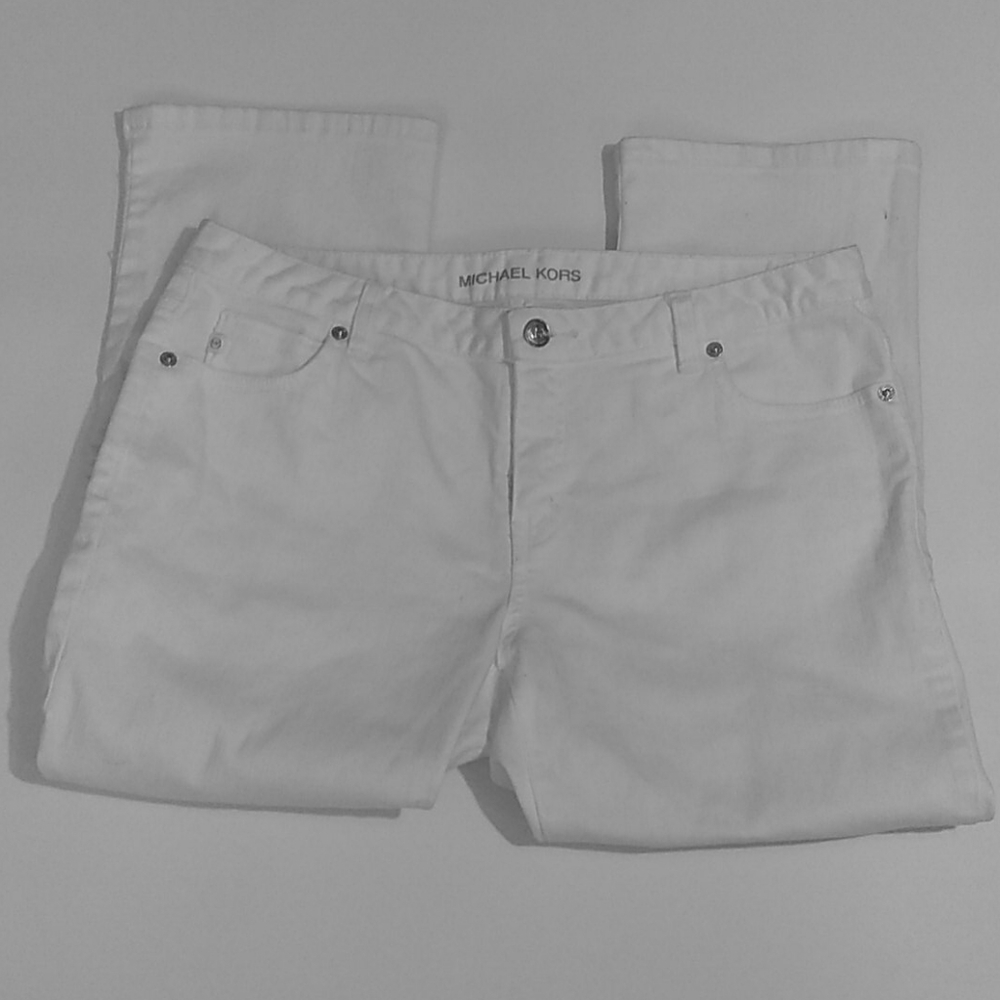 Michael Kors Cropped White Pants Sz 6